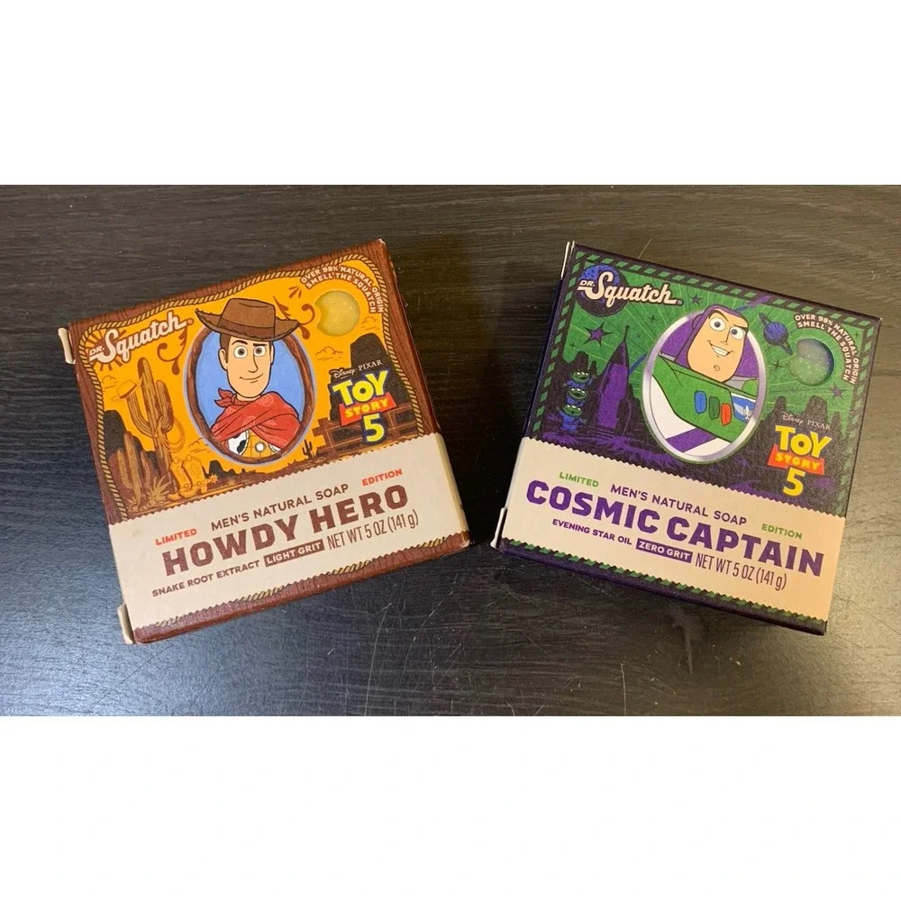 Dr. Squatch Toy Story 5 Limited Edition Soap Set - Cosmic Captain & Howdy Hero